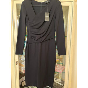 NWT EMPORIO ARMANI Black Long Sleeve Dress Size 6